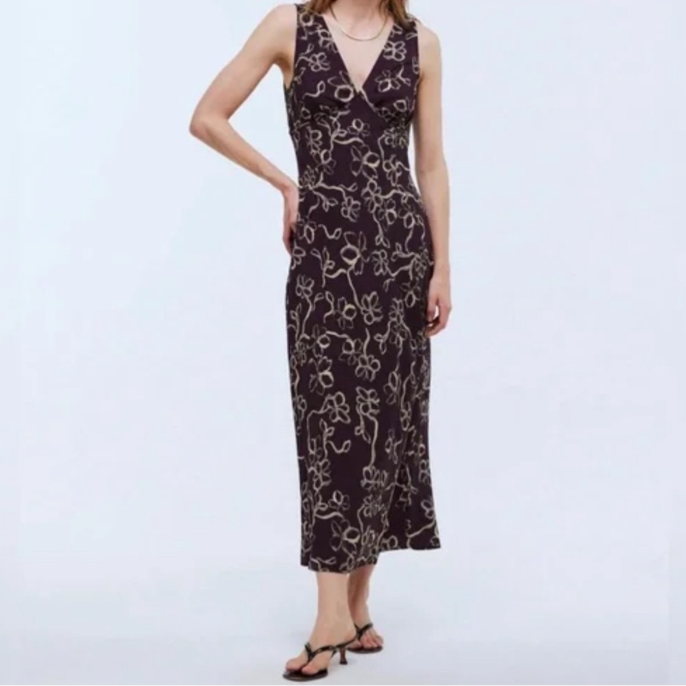 Madewell Ariana purple maxi dress size 4